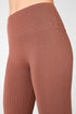 HIGH-WAISTED SEAMLESS RIB LEGGING - CHESTNUT